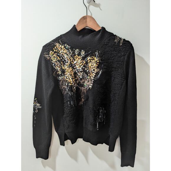 Knitted & Knotted Anthropologie Beaded Fete Sweater - Picture 4 of 7